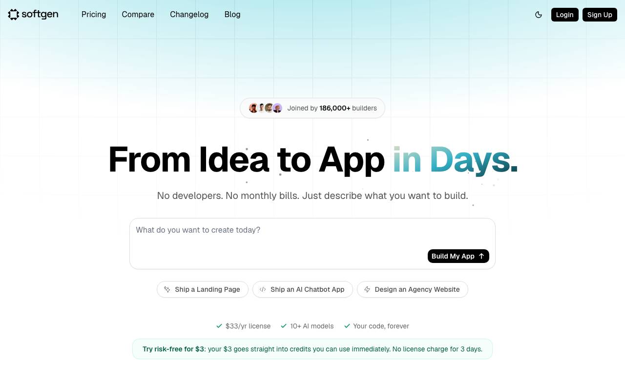 Softgen website preview
