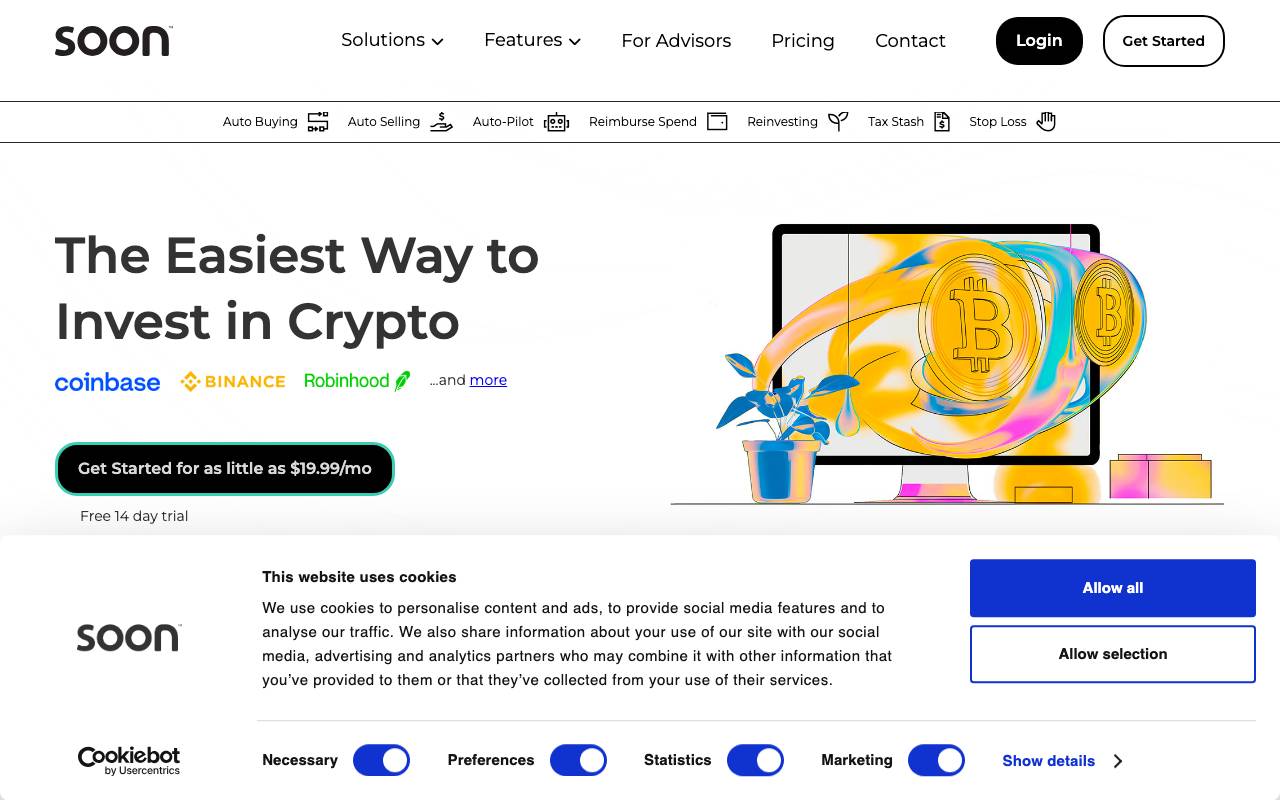 Soon website preview