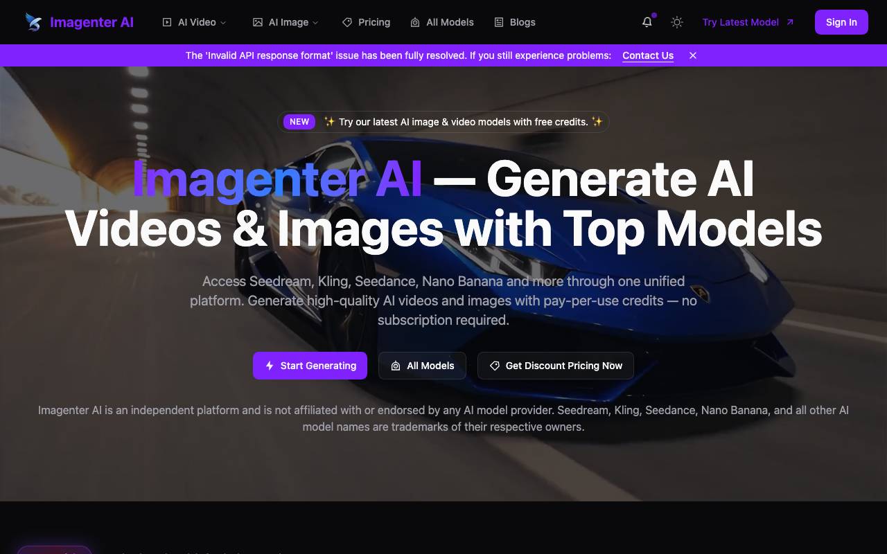 Sora 2 AI Center website preview