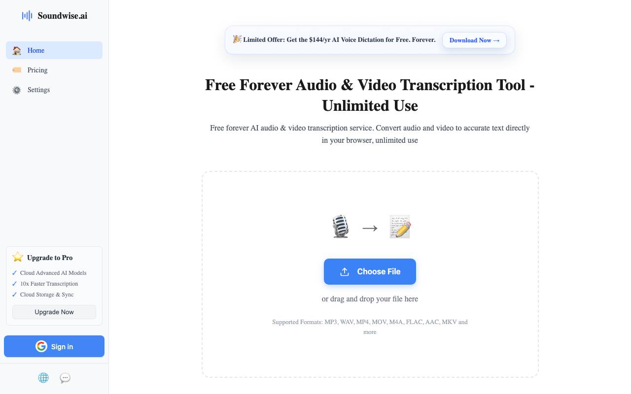 SoundWise.ai website preview