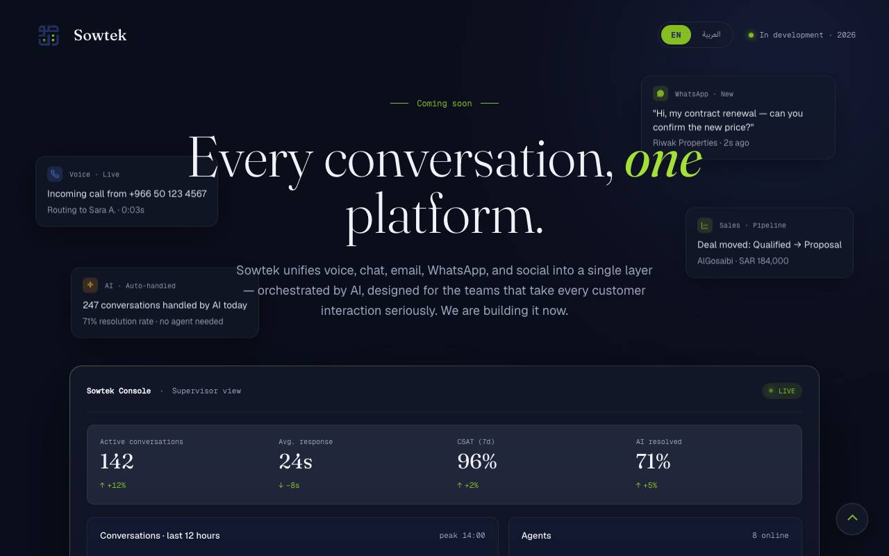 Sowtek AI website preview