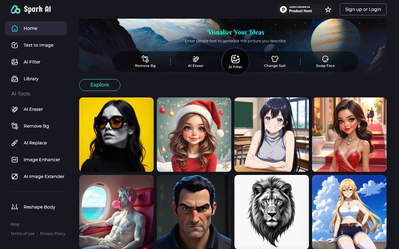 Spark AI website preview