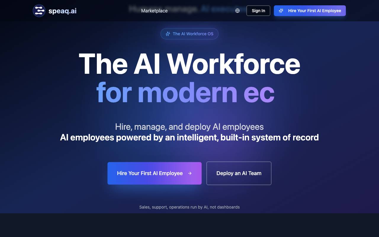 Speaq.ai website preview