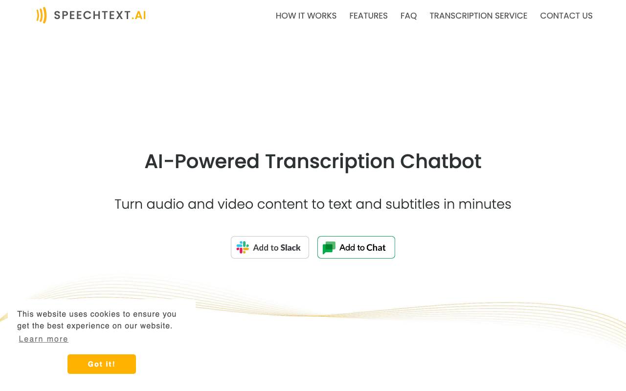 SpeechTextAI website preview