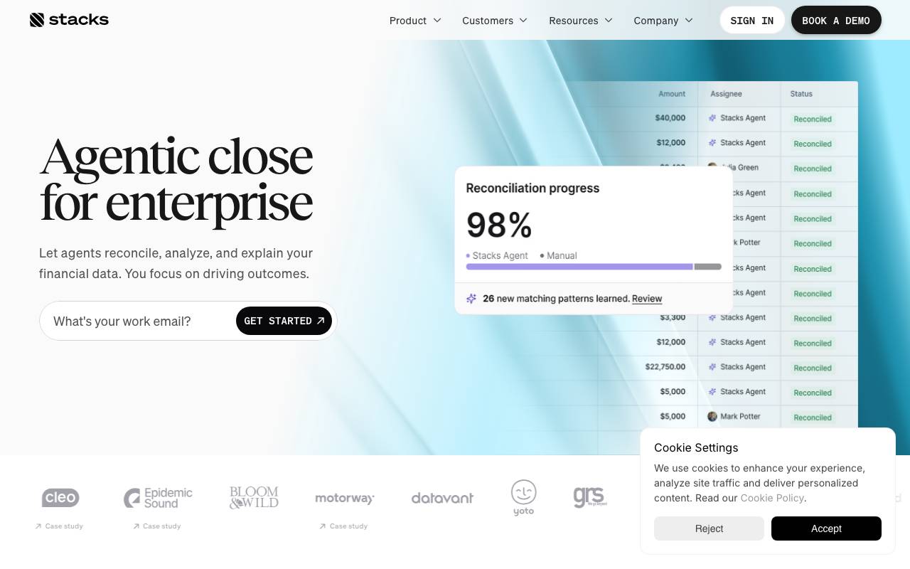 Stacks website preview