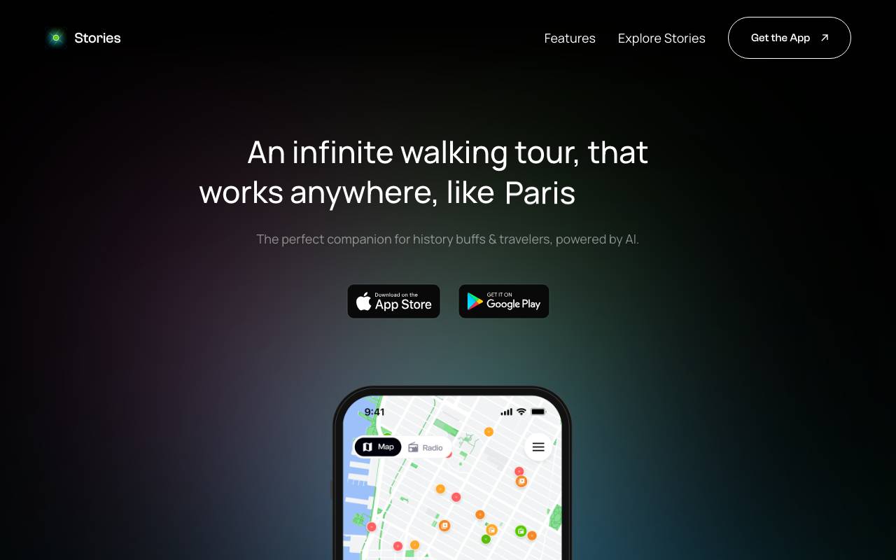 Stories website preview