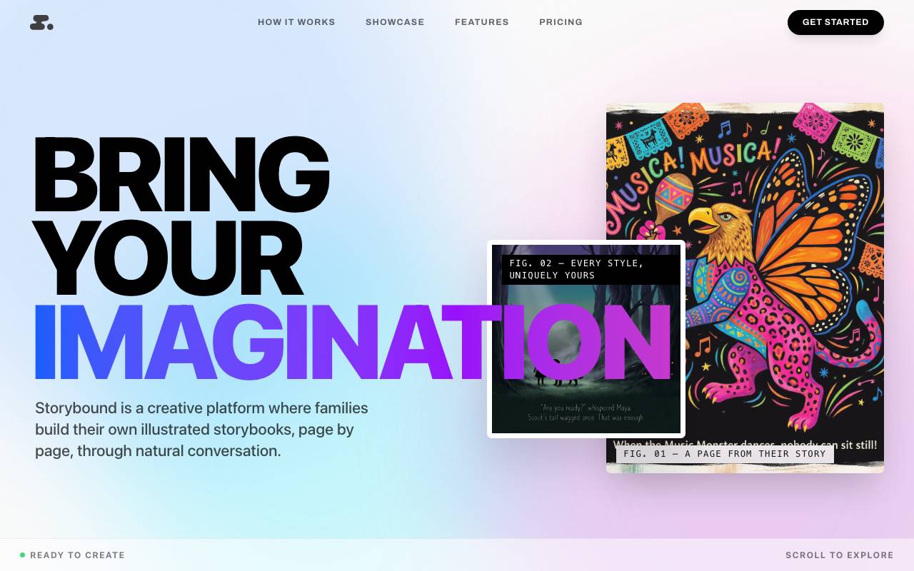 Story Bound website preview