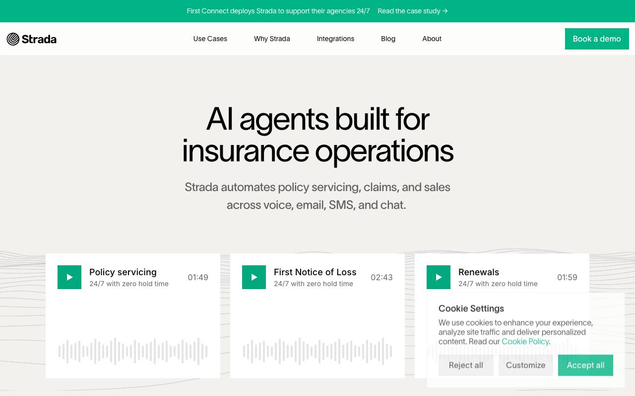 Strada website preview