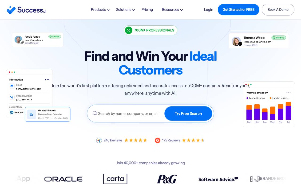 Success.ai website preview