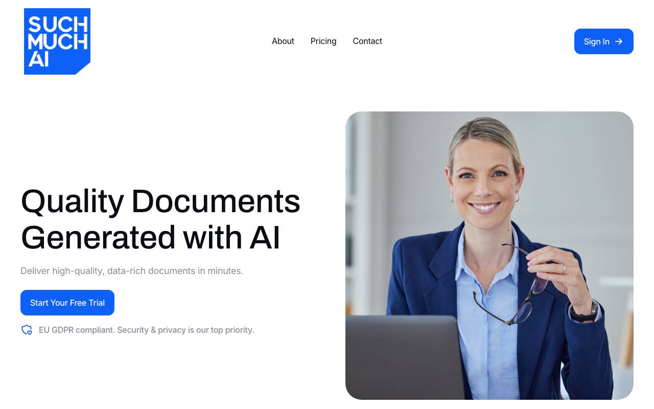 Such Much AI website preview
