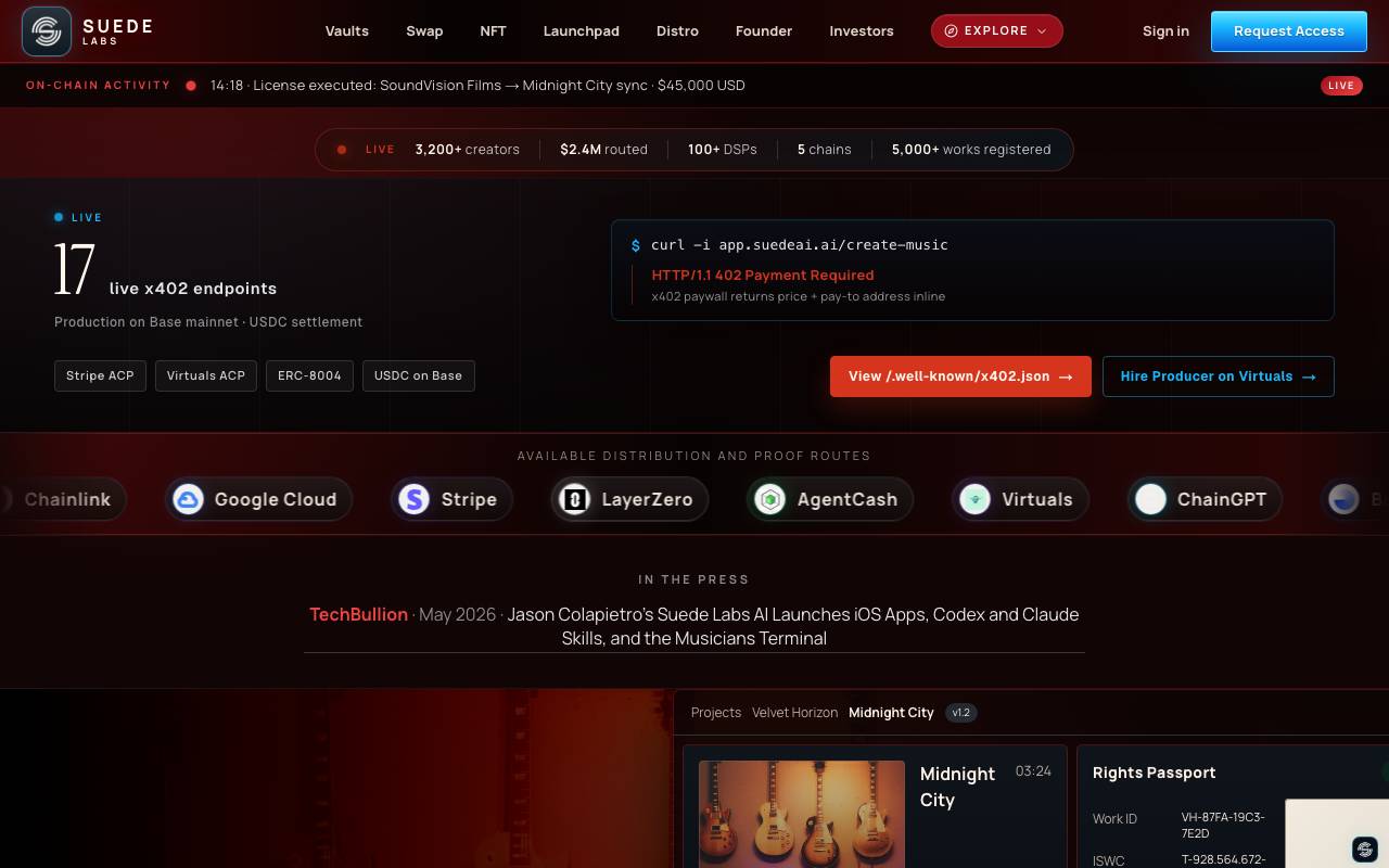 Suede AI website preview