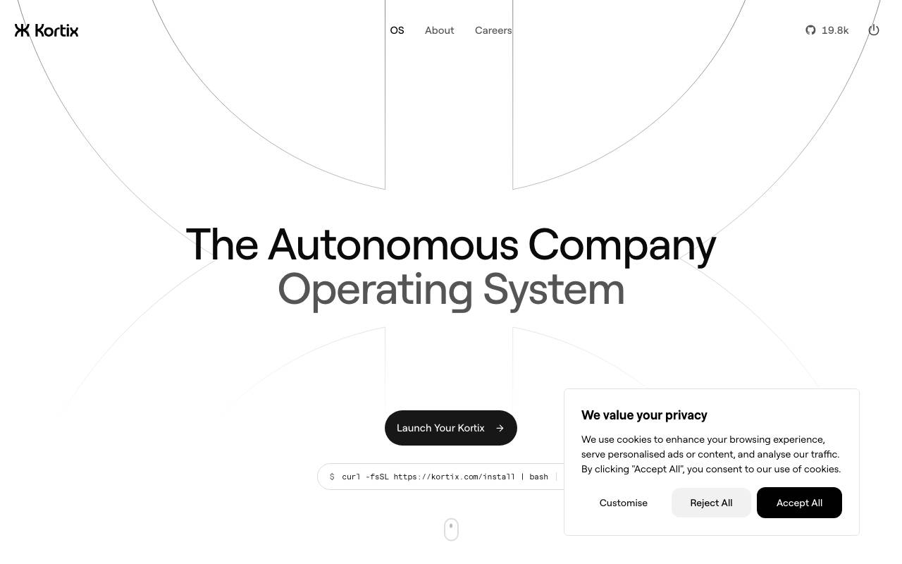 Suna by Kortix AI website preview