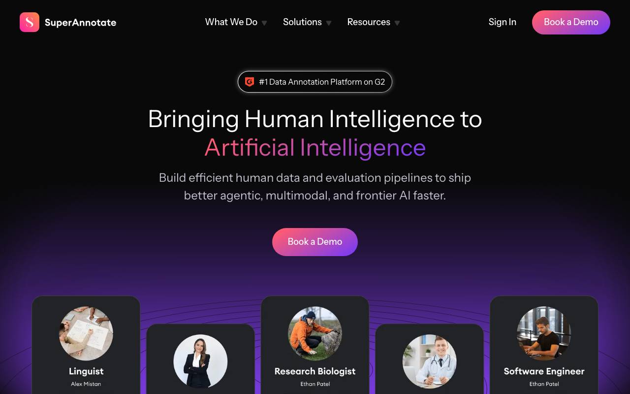 SuperAnnotate website preview