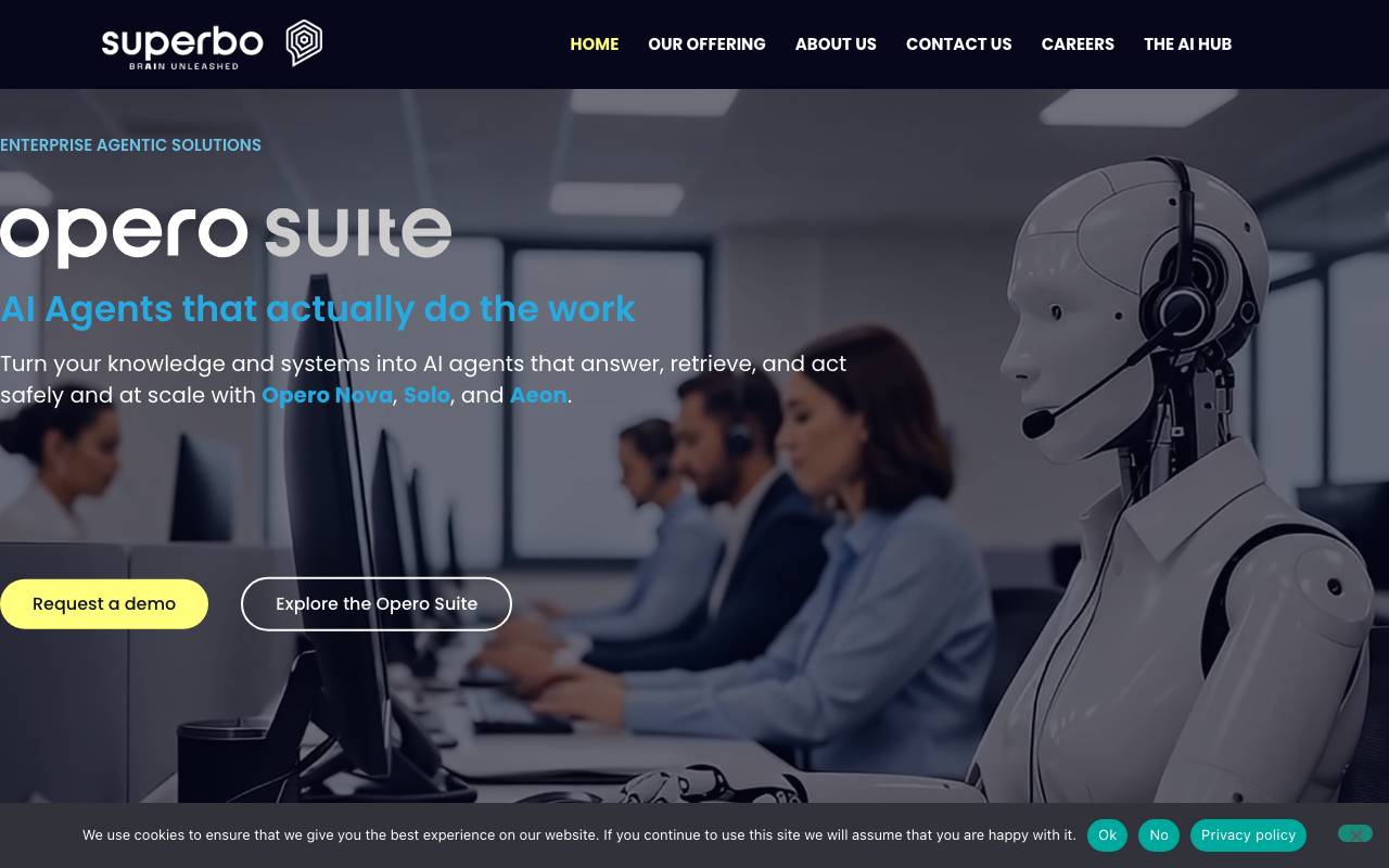 Superbo GenAI Fabric website preview