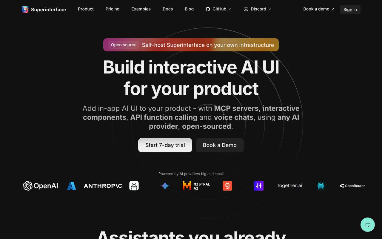Superinterface website preview
