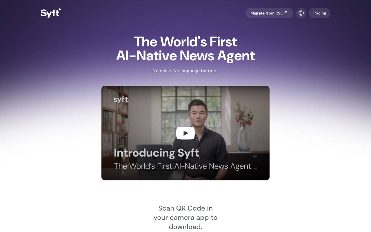 Syft AI website preview