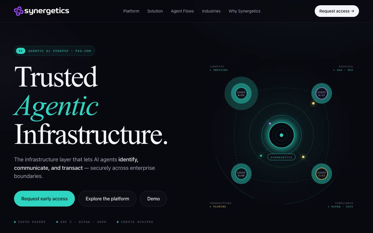 Synergetics AI website preview