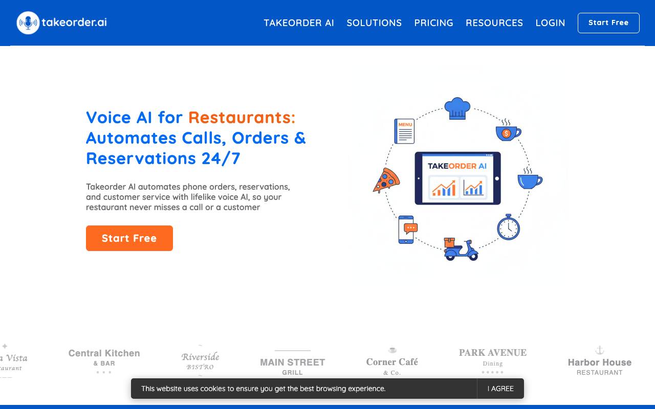 Takeorder AI website preview