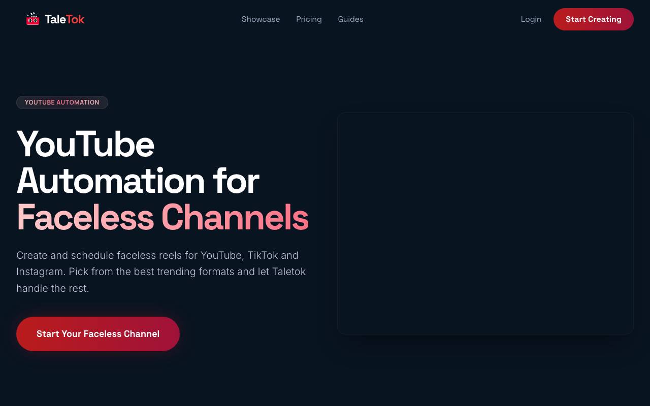 Taletok website preview