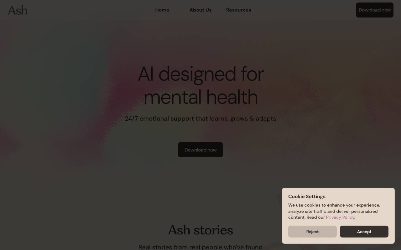 Talk To Ash website preview
