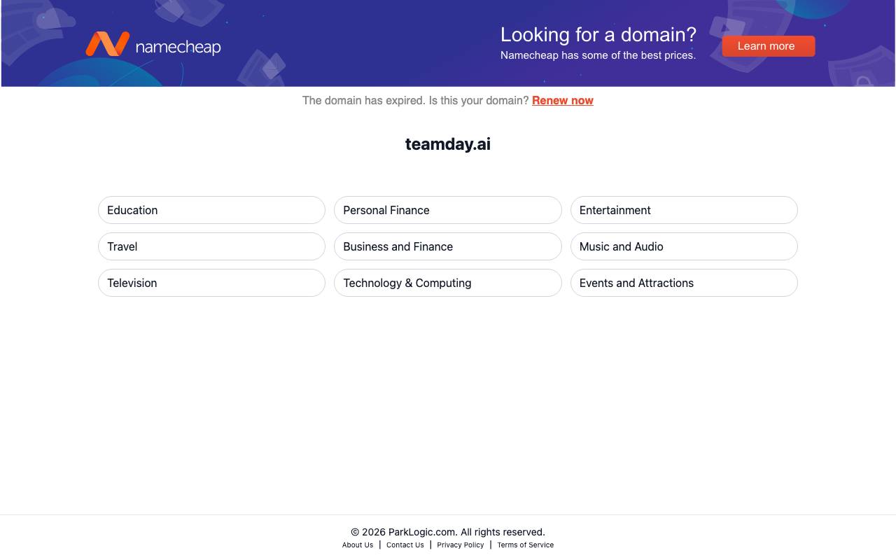 TeamDay.ai website preview