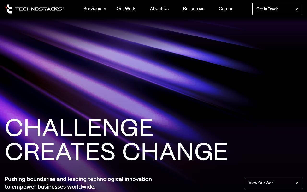 Technostacks website preview