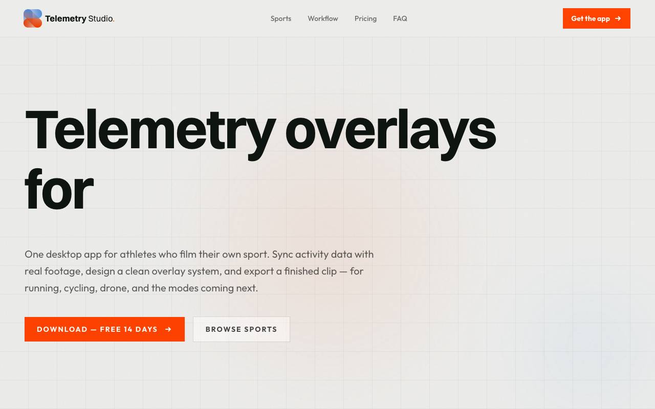 Telemetry Studio website preview