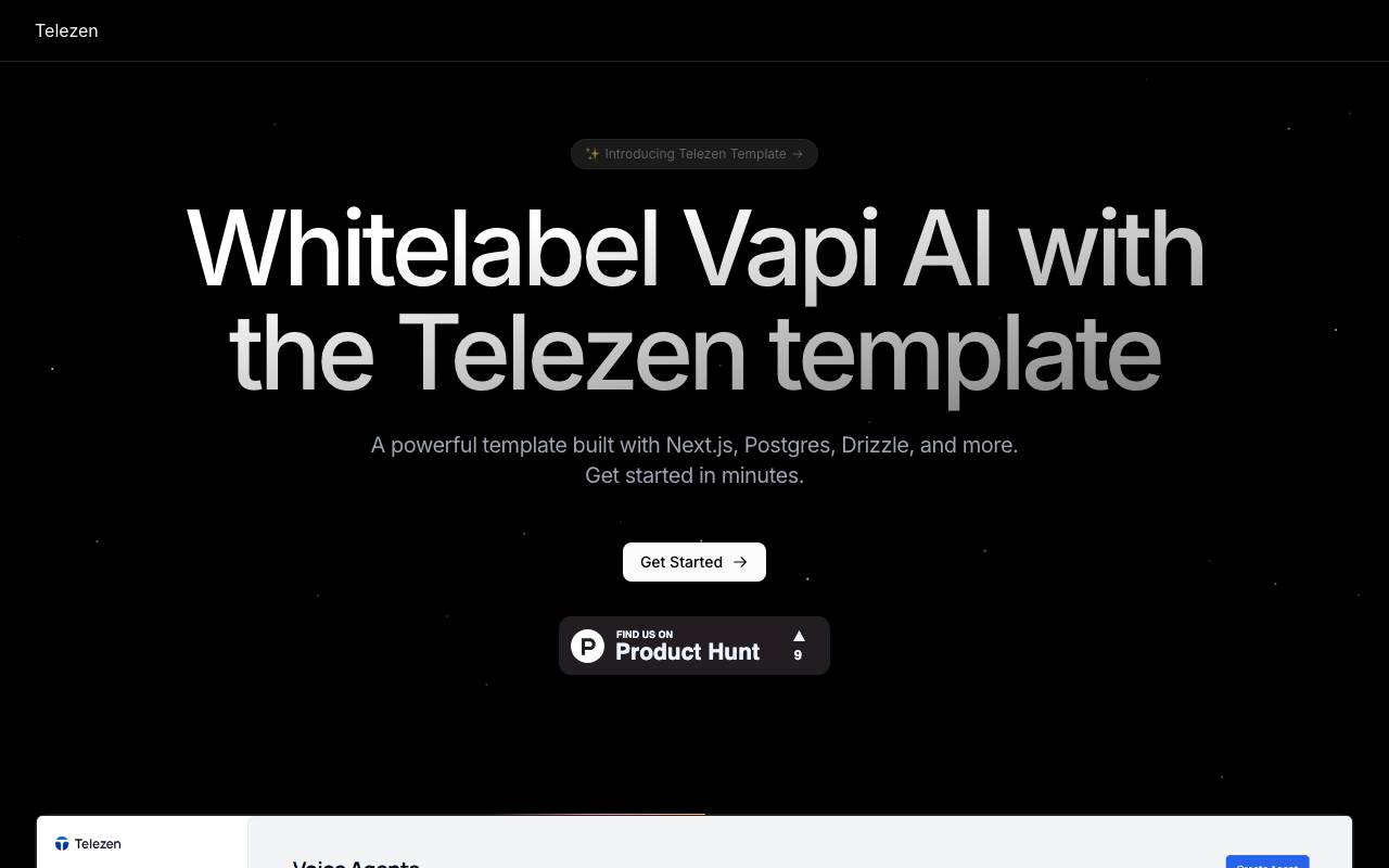 Telezen Template website preview