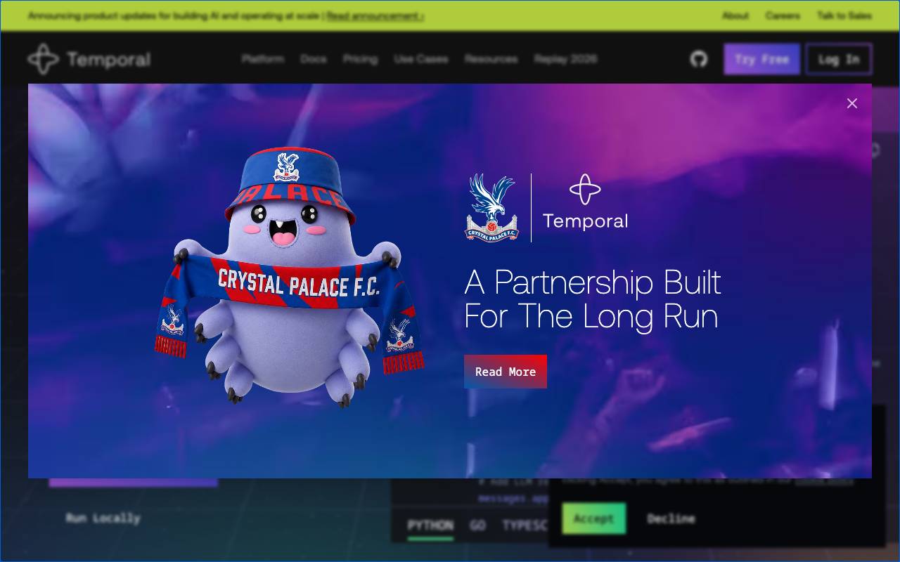 Temporal website preview