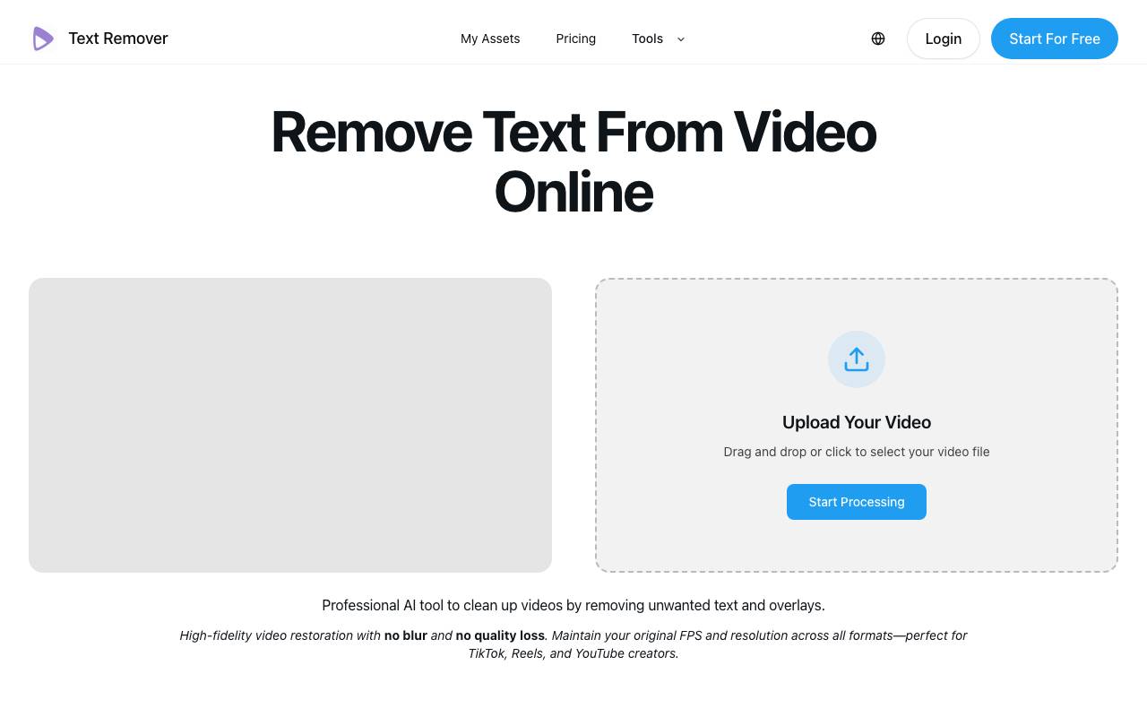 text-remover website preview