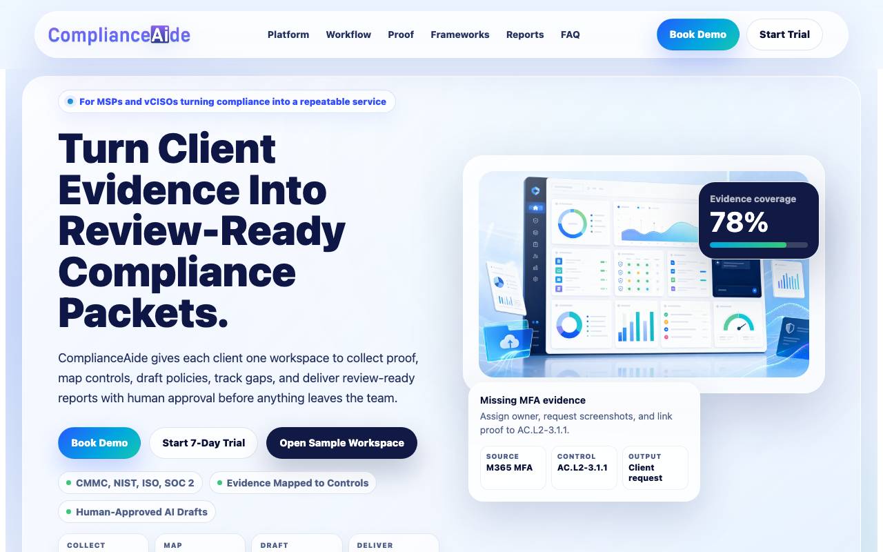 TheComplianceAide website preview
