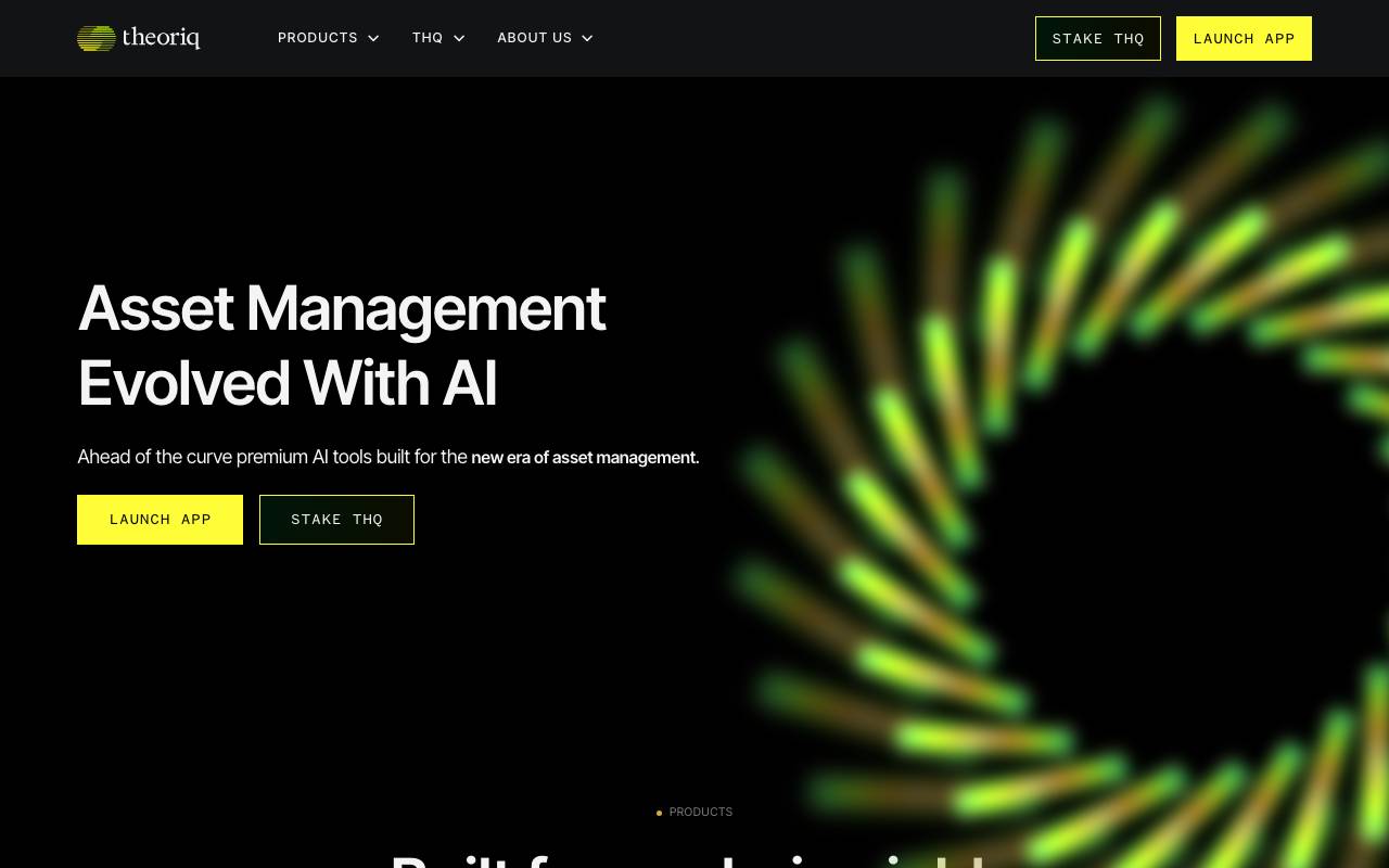 Theoriq AI website preview