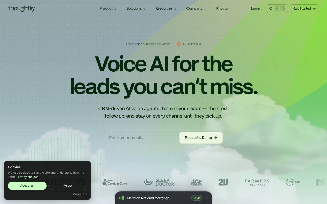 Thoughtly website preview
