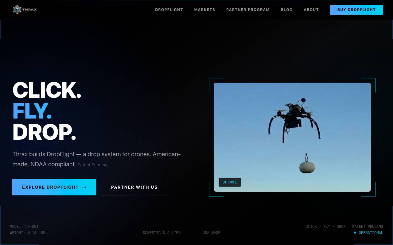 Thrax website preview
