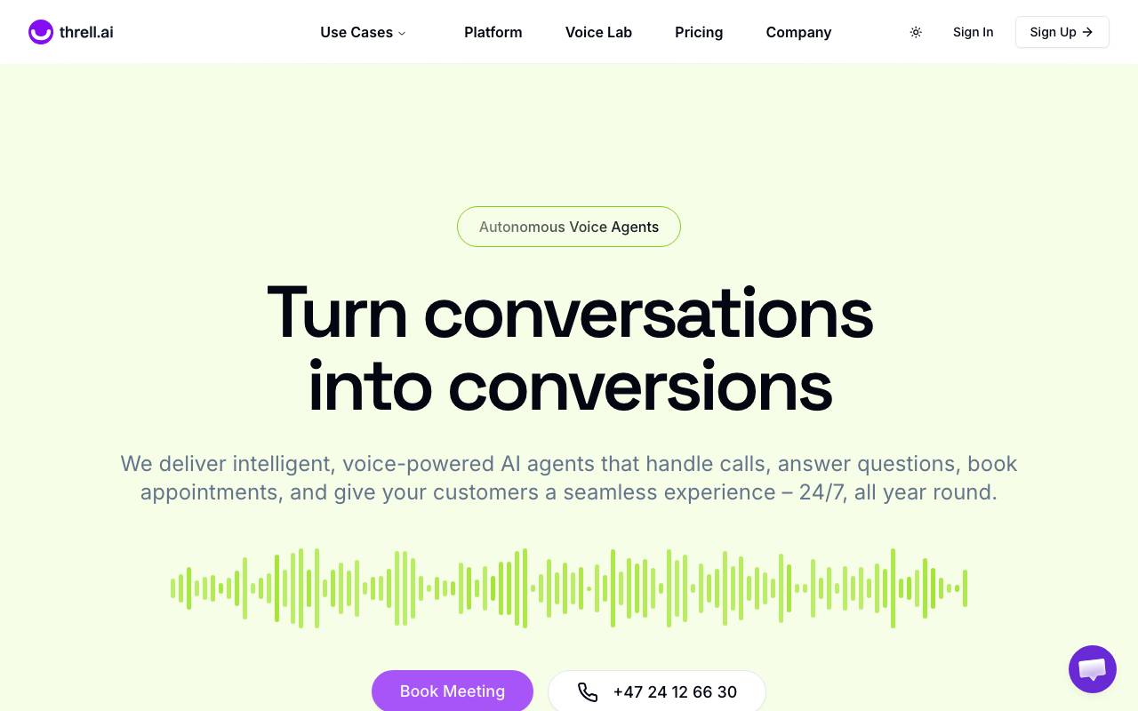 Threll AI website preview