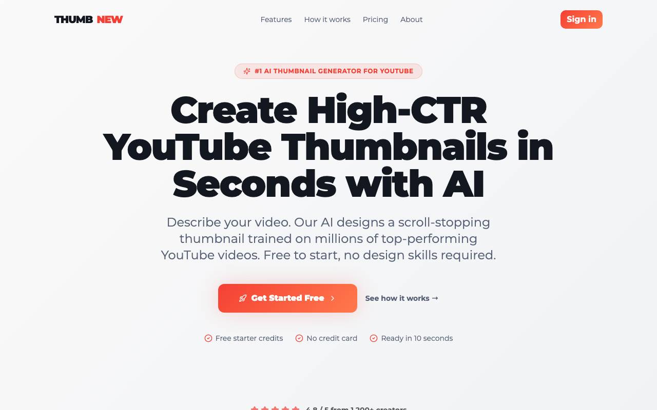 ThumbNew website preview