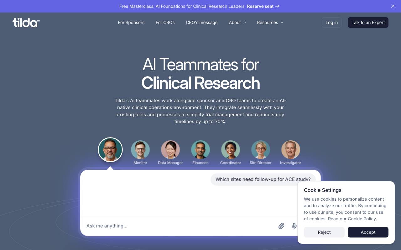 Tilda Bio AI website preview