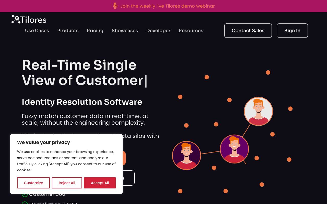 Tilores website preview