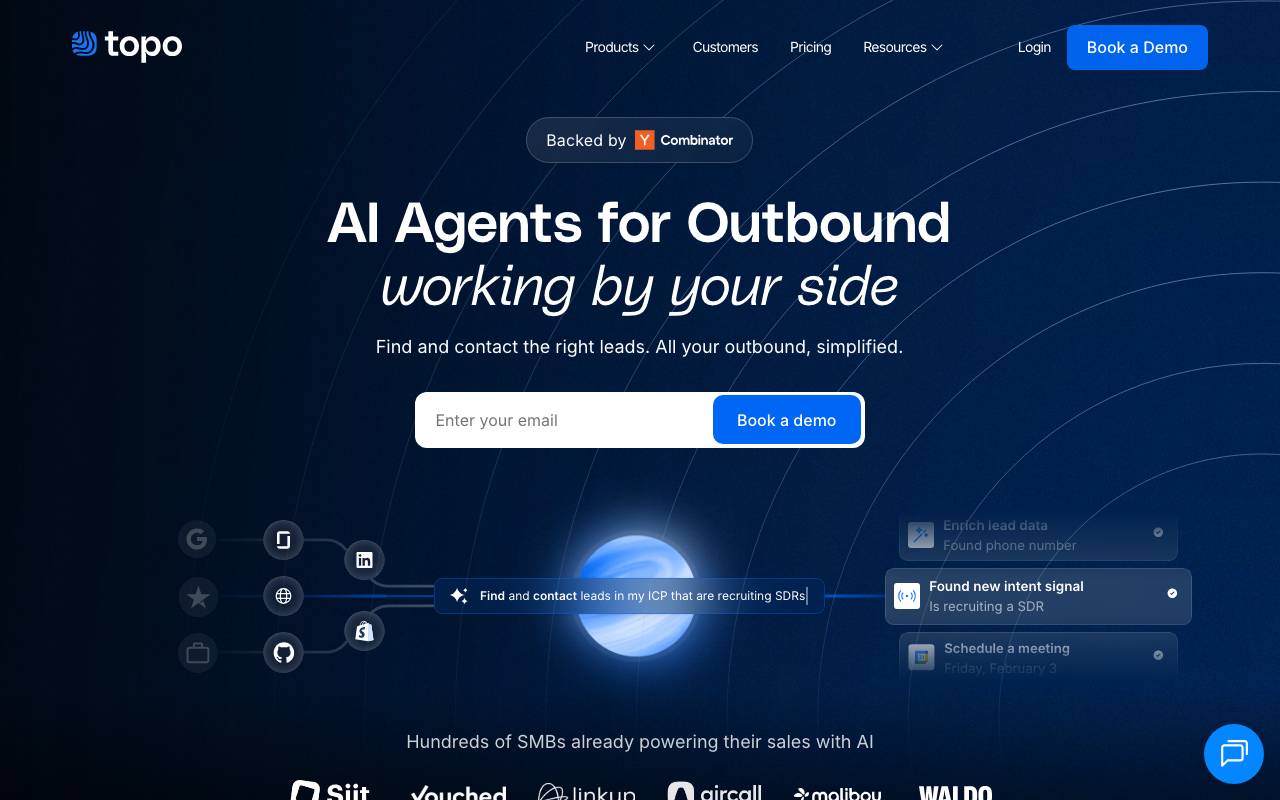 Topo website preview