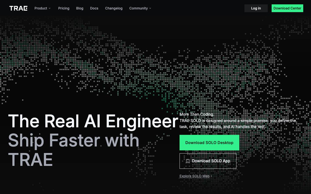 Trae AI website preview