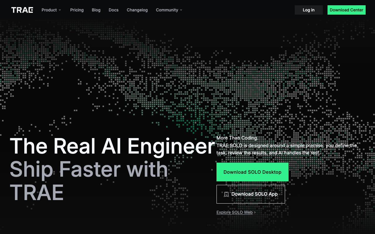 TRAE website preview