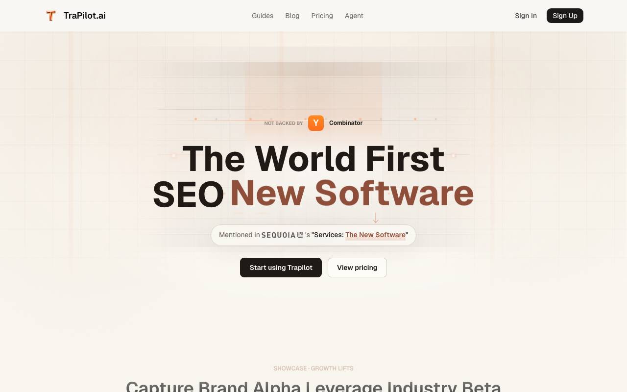 TraPilot.ai website preview