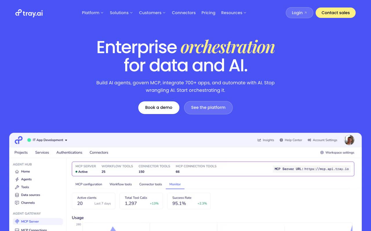 Tray.ai website preview