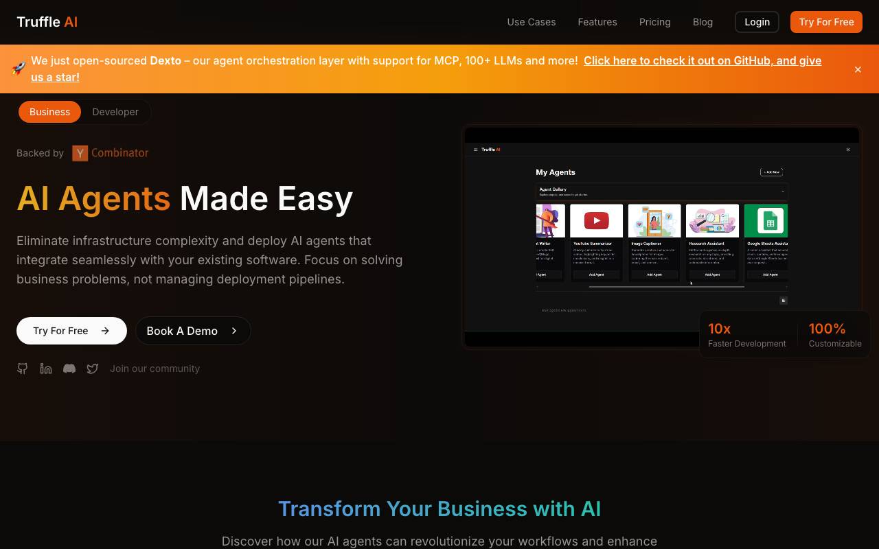 Truffle AI website preview