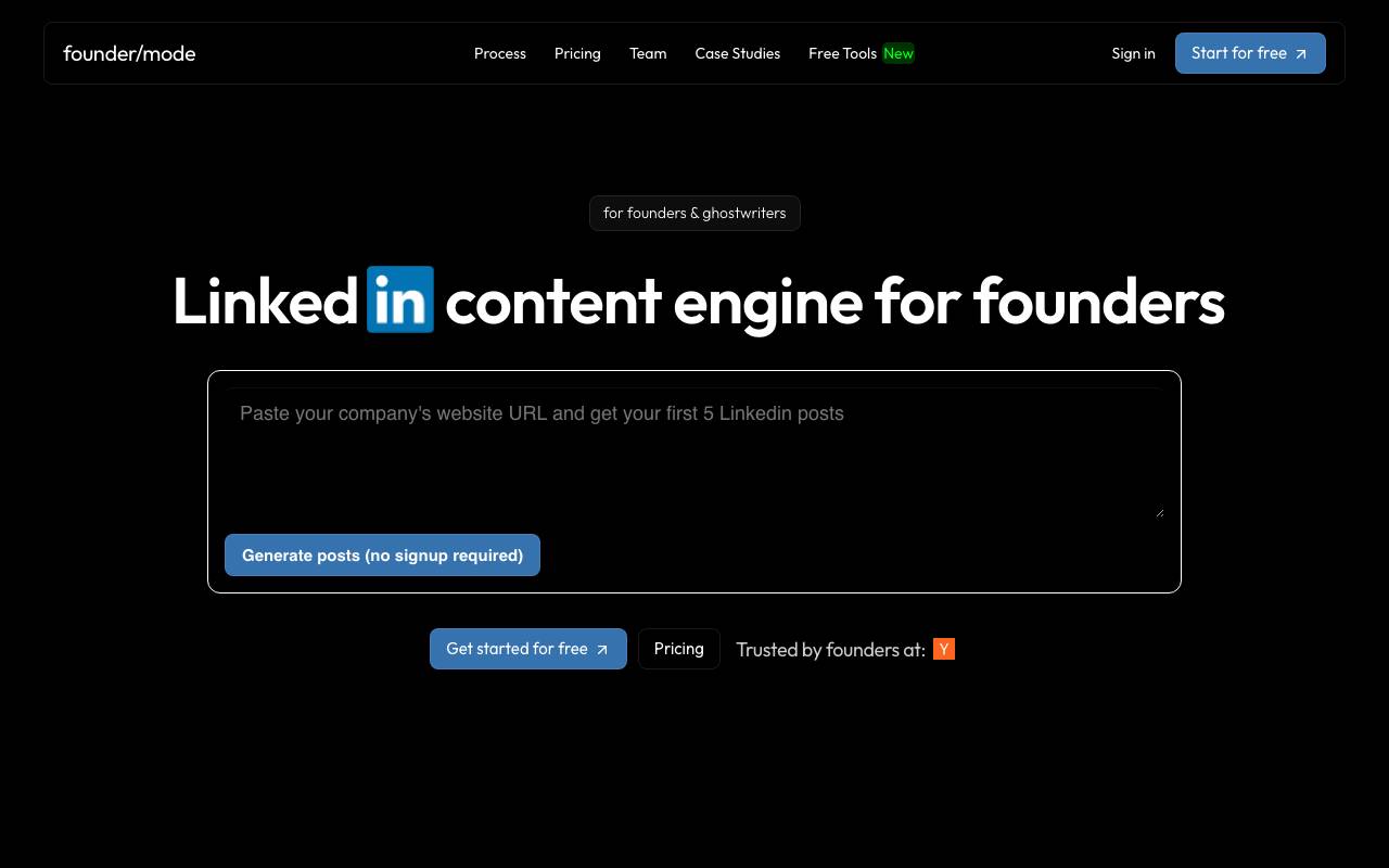 TryFounderMode website preview