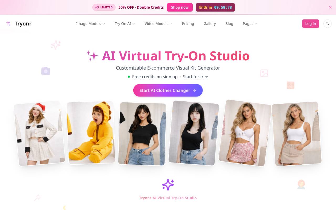 Tryonr website preview