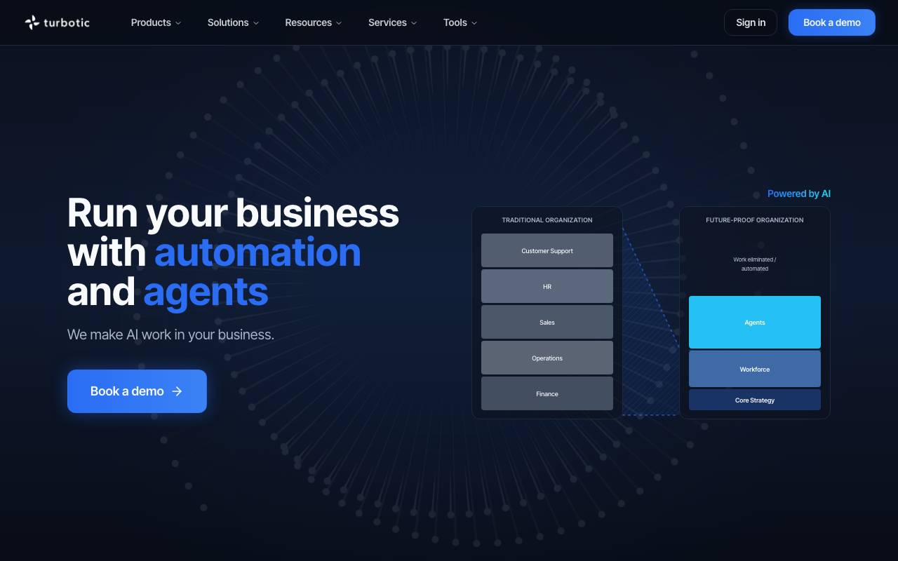Turbotic website preview