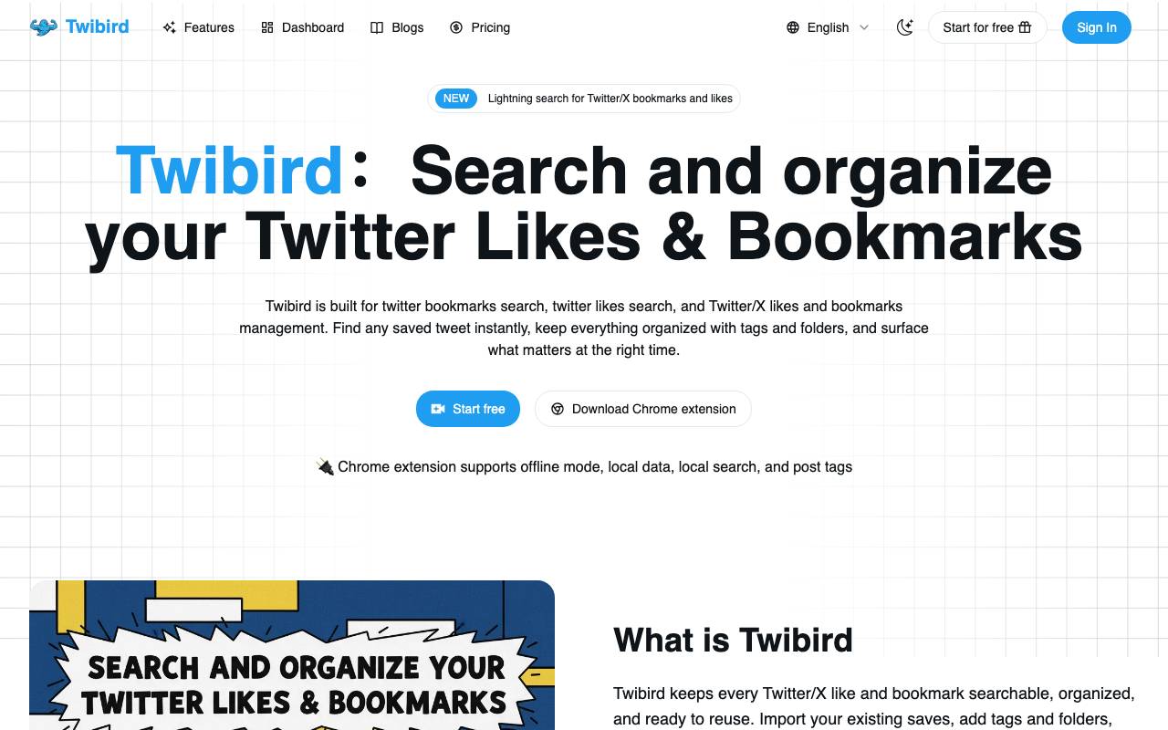 twibird website preview