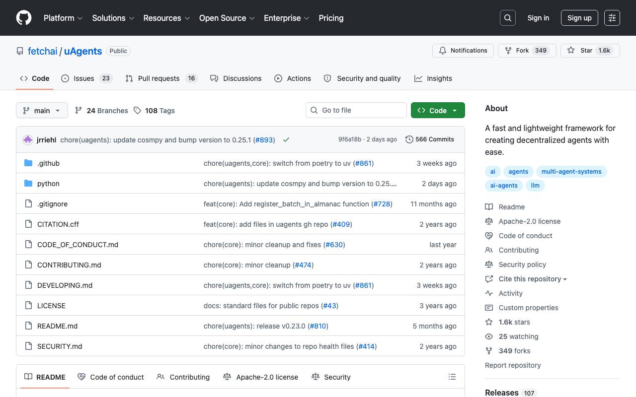 uAgent website preview
