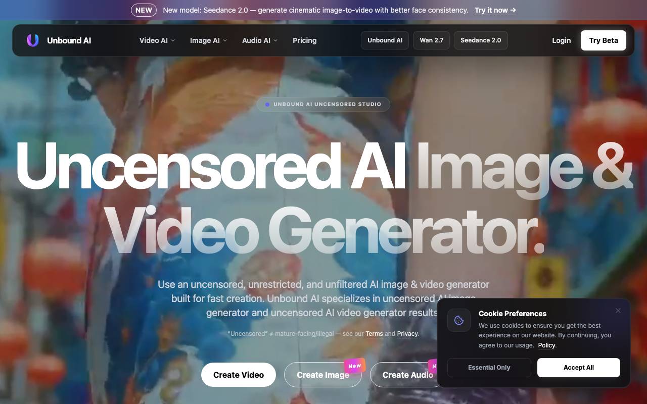 UnboundAI website preview